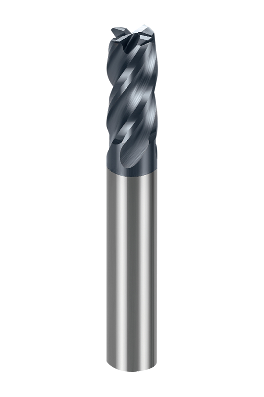 High-Precision 4 Flute Round Nose End Mills